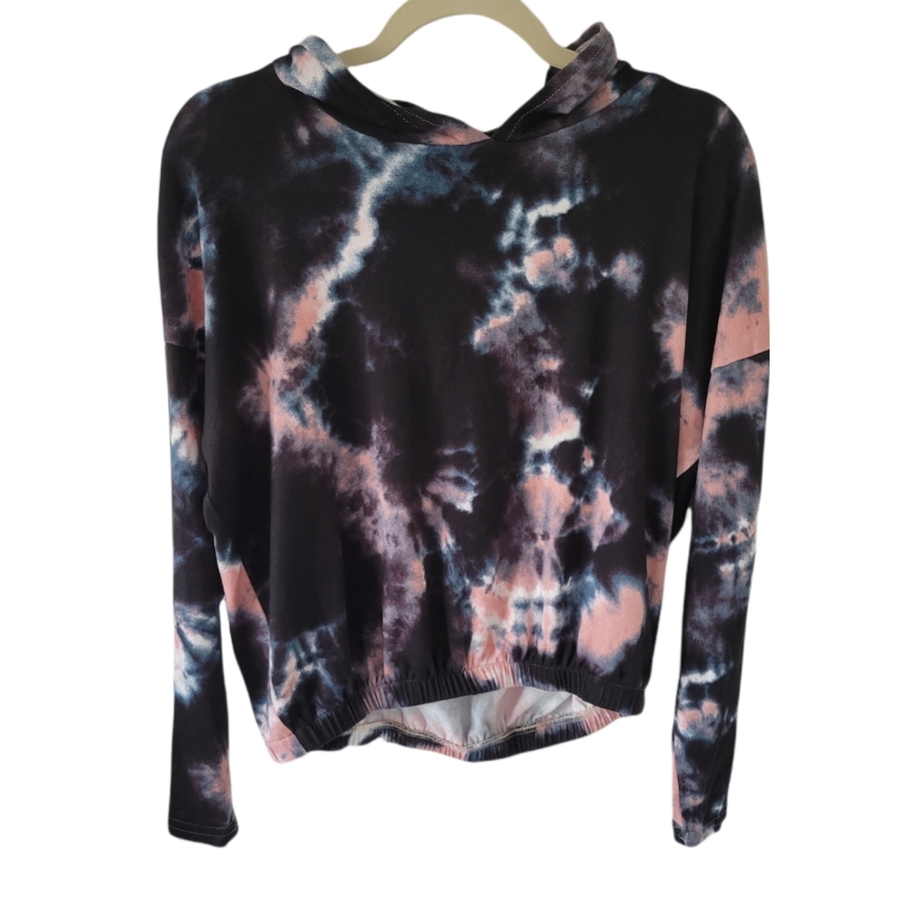 AQUA Tie Dye Crew Neck Long Sleeves Hooded Sweatshirts NWT - Picture 2 of 7